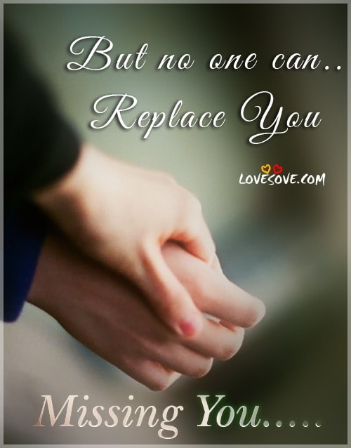 No one can replace you - Miss You Card  LoveSove.com