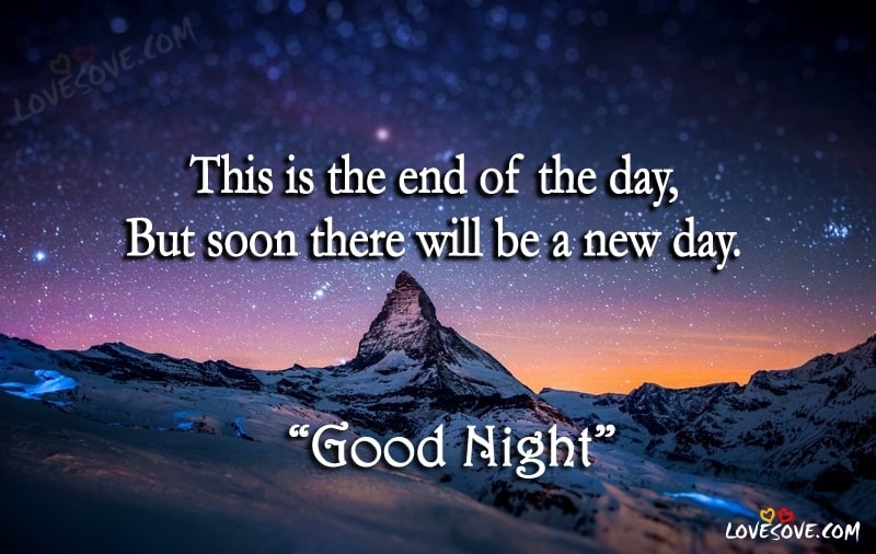 This Is The End Of The Day - Good Night Quotes, Good Night Wishes Images, Good Night Quotes For Facebook, Good Night For WhatsApp Status,