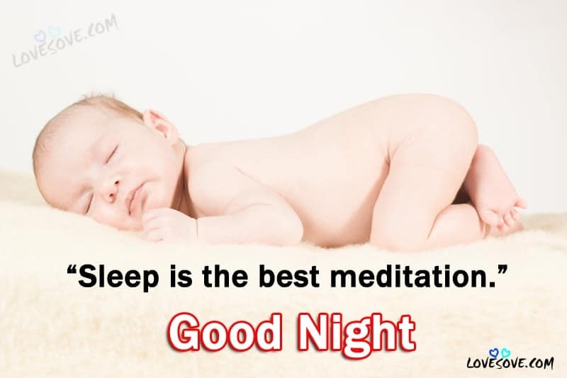 Sleep Is The Best Meditation - Good Night Quotes Images, Gn Messages, Good Night Quotes For Facebook, Good Night For WhatsApp Status