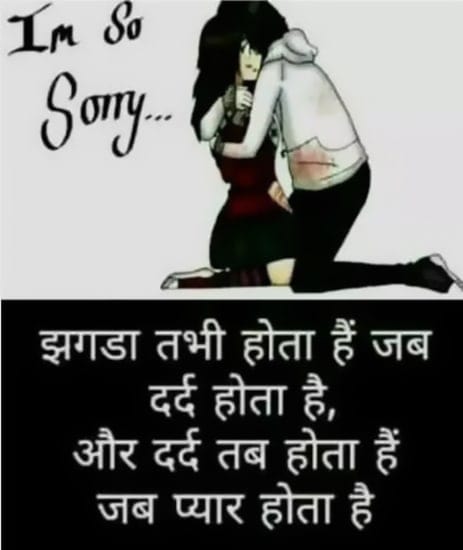 Sorry Hindi, , love is life sorry baby lovesove
