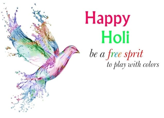 Holi Wishes Images In English, , happy holi bird wonderful card lovesove