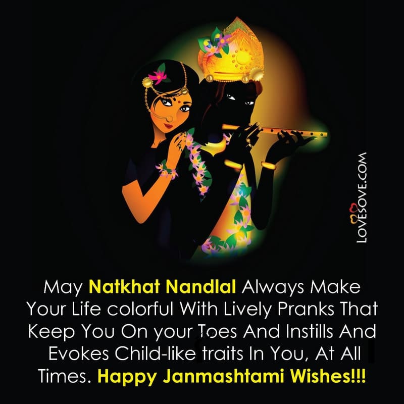 2 line happy janmashtami quotes, status in english, 2 line happy janmashtami quotes, janmashtami wishes in english lovesove
