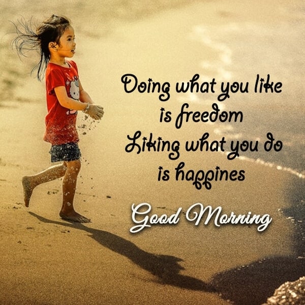 Doing what you like is freedom