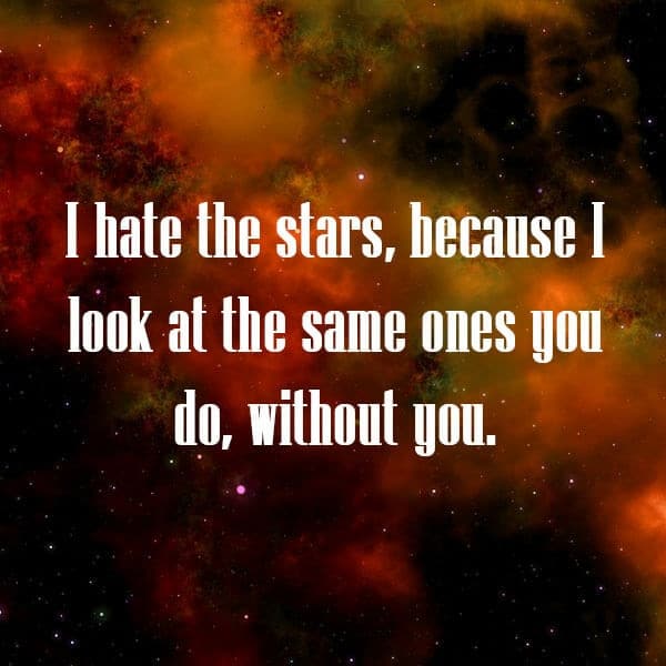 I Hate The Stars, Because I Look
