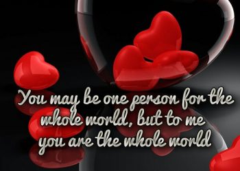 you may be one person, , you may be one romantic message lovesove