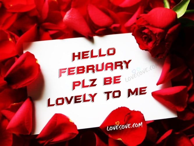 Hello February Plz Be Lovely To Me, , hello february love quote lovesove