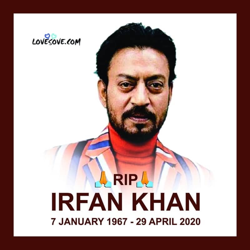 Irrfan Khan Passed Away ~ Bollywood Latest Update