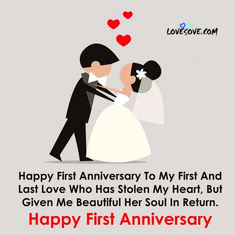Romantic First Wedding Anniversary Wishes To Husband-Wife, , First Anniversary Wishes For Husband Socially Keedas Lovesove