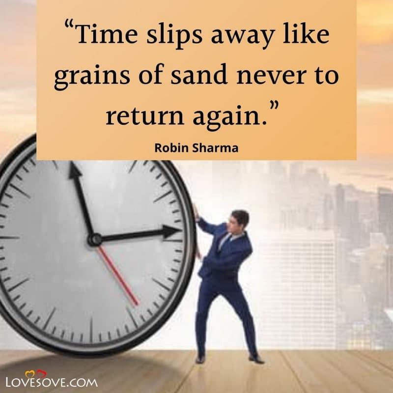 Time slips away like grains of sand
