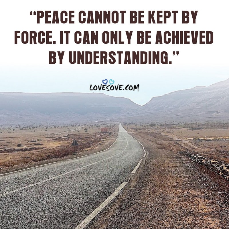 Peace cannot be kept by force