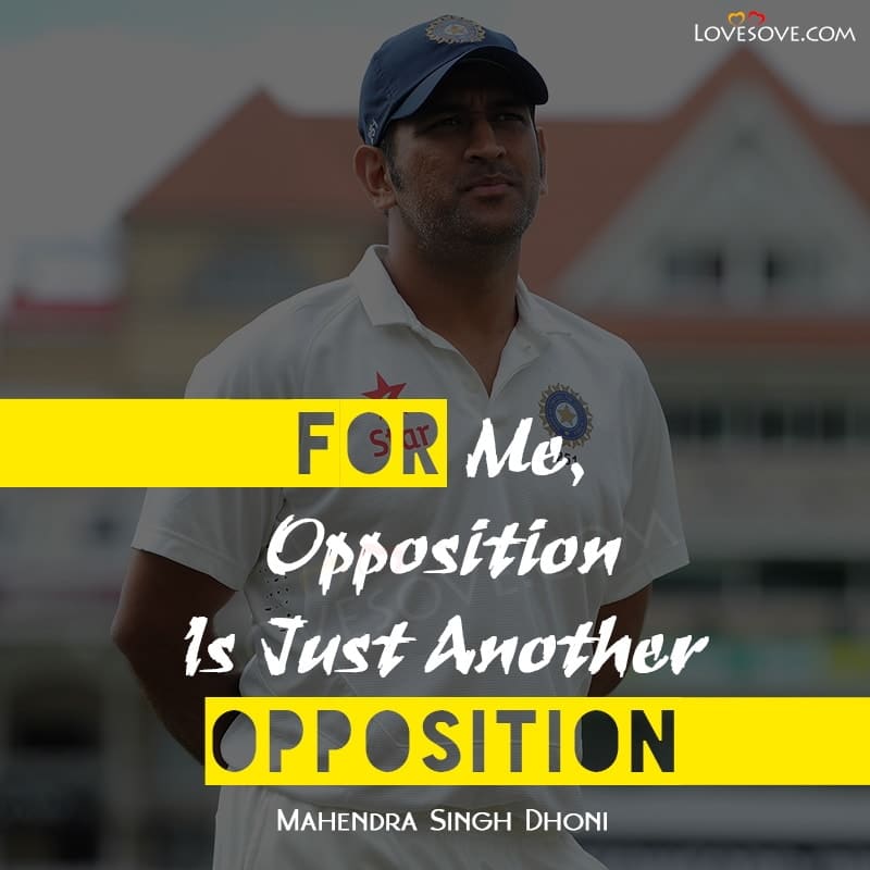 Top M. S. Dhoni Quotes, M. S. Dhoni's Motivating Status, Thoughts Images