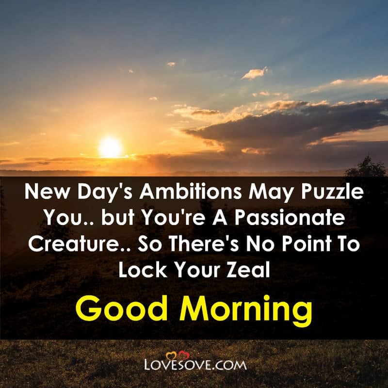 New day’s ambitions may puzzle you, , good morning quotes d images lovesove
