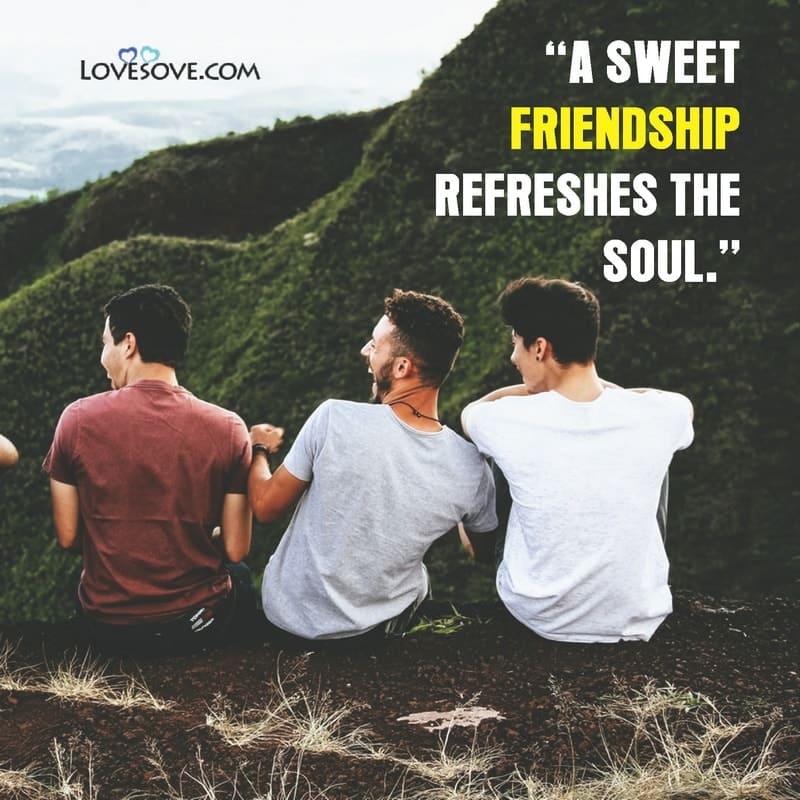 A sweet friendship refreshes