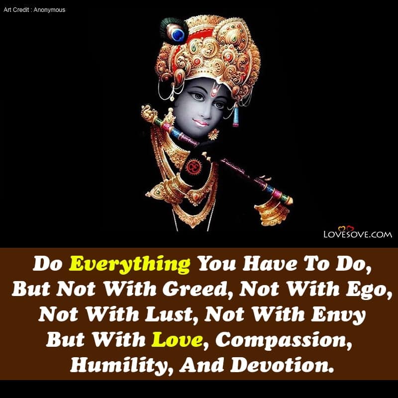 Best Quotes By Lord Krishna, Shree Krishna Motivational Quotes, Jai Shri Krishna Images With Quotes, Status, Thought & Lines In English, Shri Krishna Motivational Quotes, Best Quotes By Lord Krishna