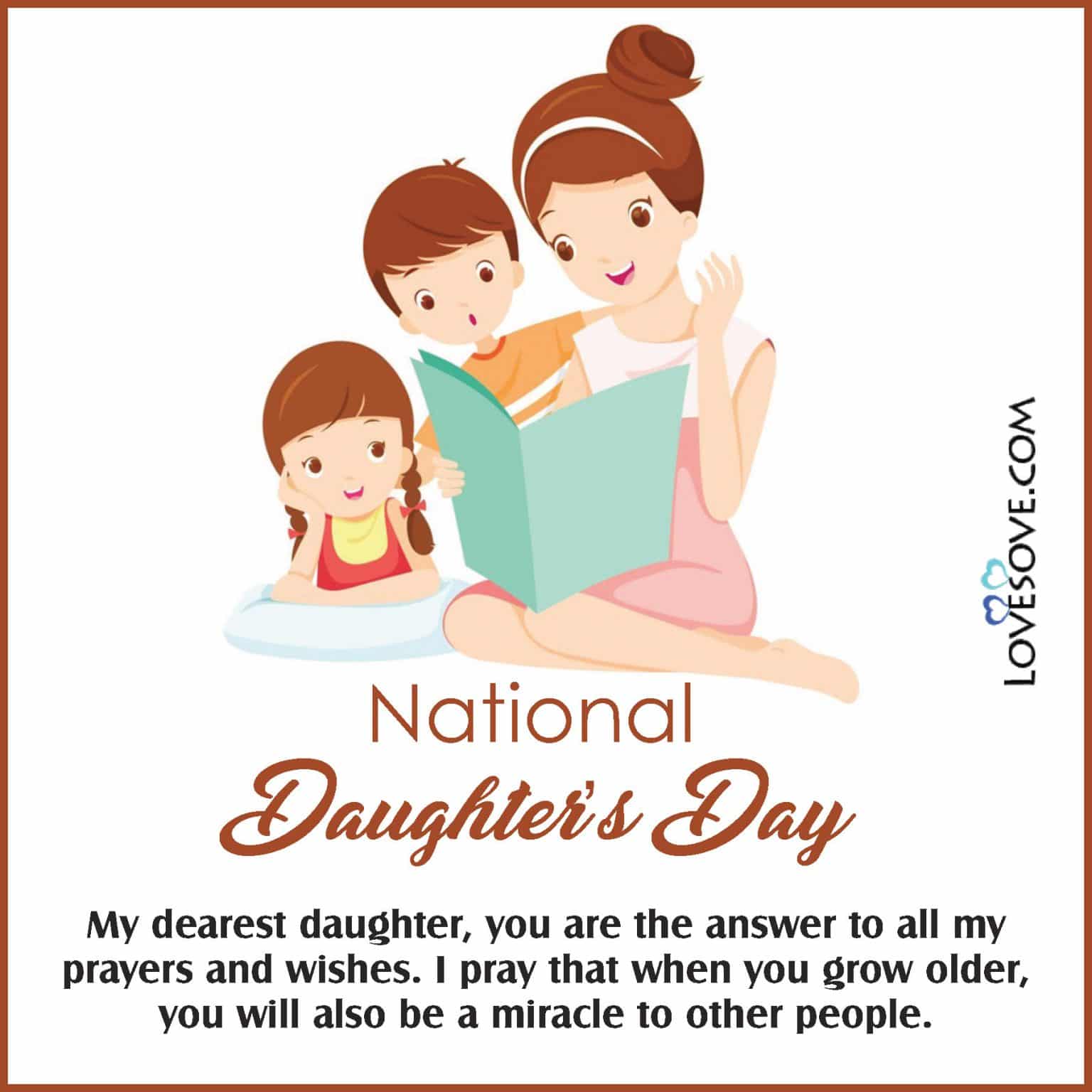 Happy National Daughters Day Quotes, Status, Wishes & Messages
