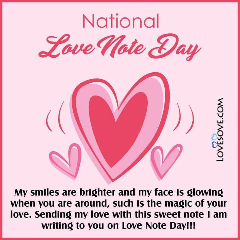 National Love Note Day Wishes, Status, Quotes & Thoughts
