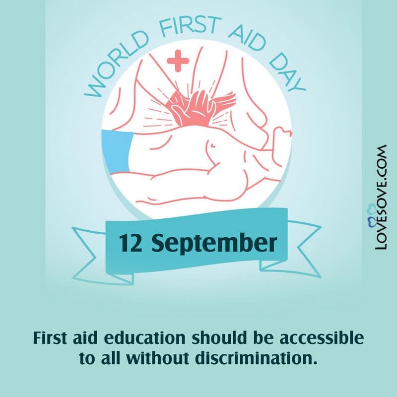 world first aid day status, world first aid day theme, world first aid day slogan, world first aid day lines,