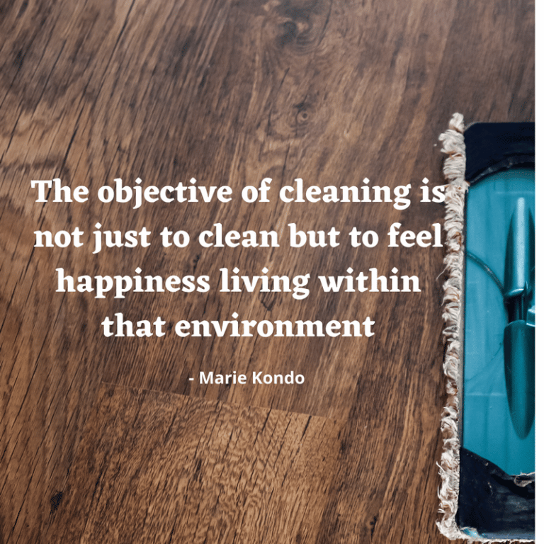 The objective of cleaning is not just