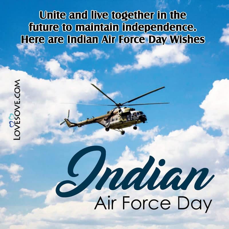 Indian Air Force Day Quotes, Messages, Status, Thoughts & Theme
