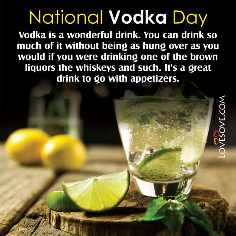 National Vodka Day Quotes, Status, Theme, Thoughts & Slogans