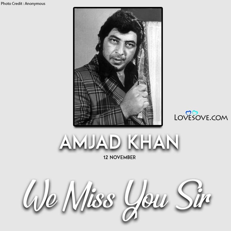 Amjad Khan Famous Filmy Dialogues, We Miss You Sir