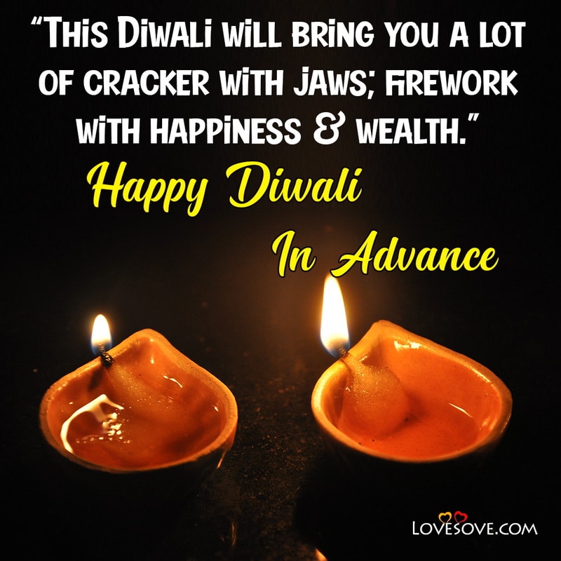 Happy Diwali In Advance Wishes, Chhoti Diwali Greetings & Status