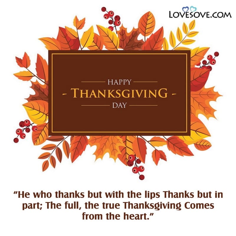 Happy Thanksgiving Day Inspiring Thoughts, Quotes, Wishes & Theme