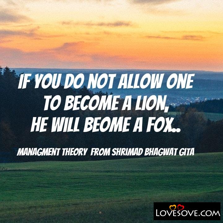 If you do not allow one to become a lion