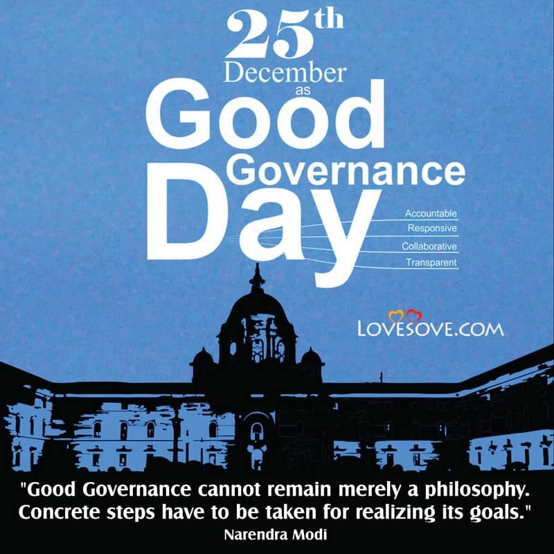 good governance day, good governance day 25th dec, good governance day slogans, 25th good governance day,