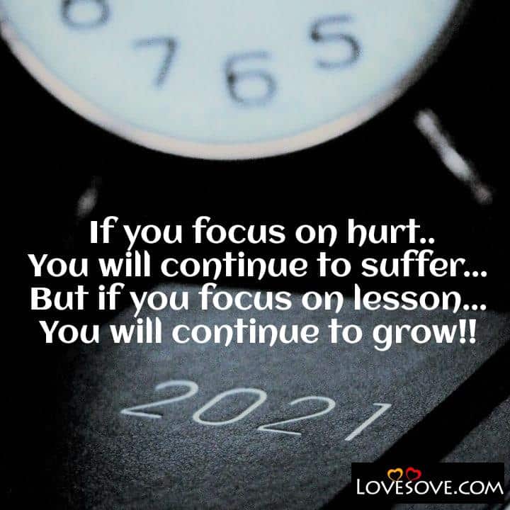 If you focus on hurt You will