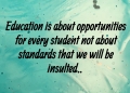 Education is about opportunities, , quote