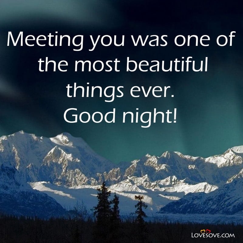 Meeting you was one of the most beautiful things, , good night wishes for a love one lovesove