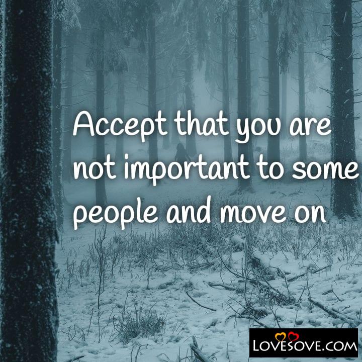 Accept that you are not important