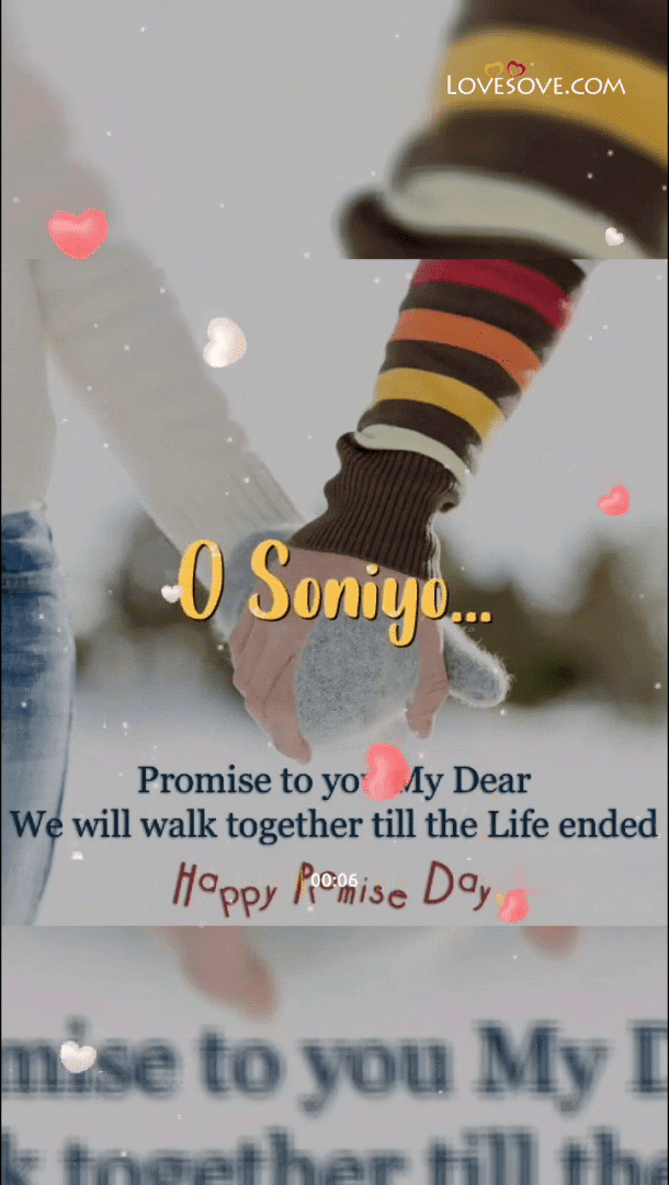 Promise to you my dear