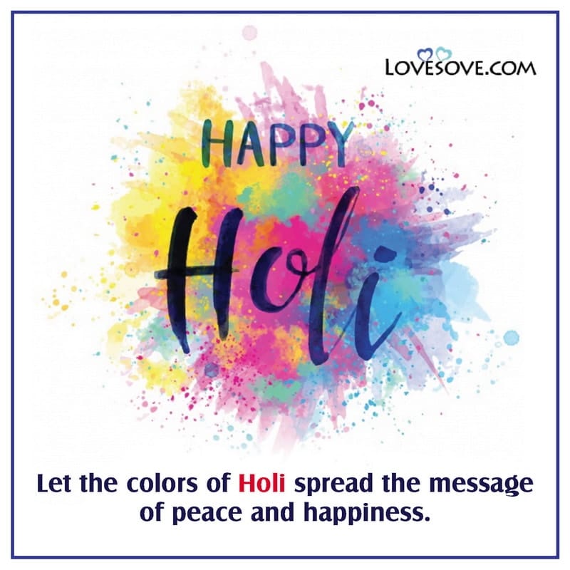 Happy Holi Status for Whatsapp, 1 or 2 lines Holi Quotes