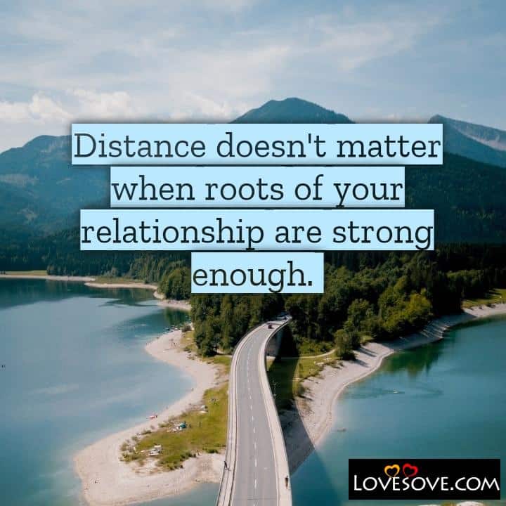 Distance doesn’t matter when roots, , quote