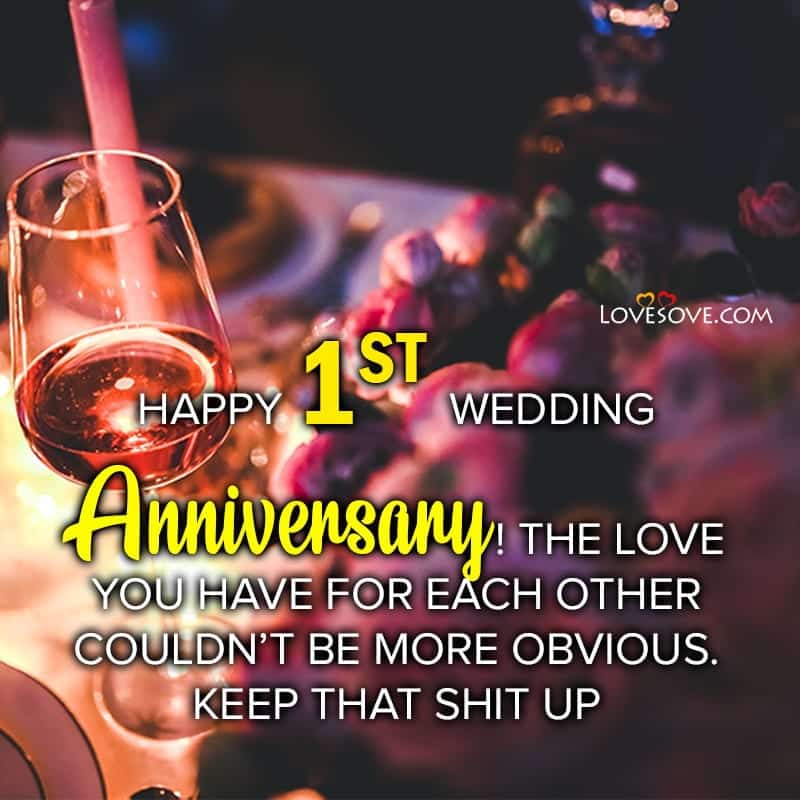 First Wedding Anniversary Wishes From Husband To Wife
