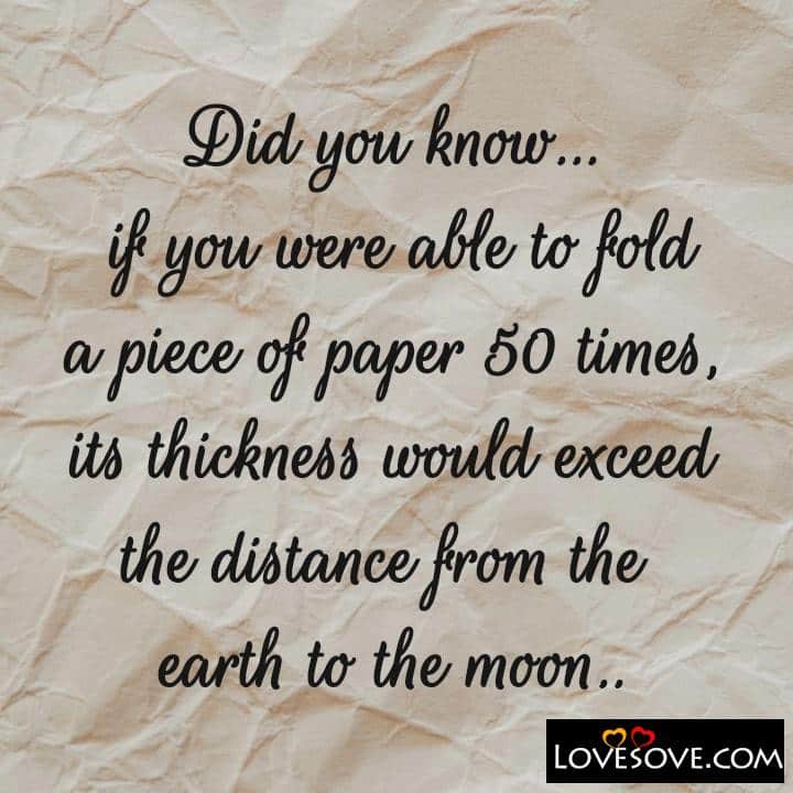Did you know if you were able to fold, , quote