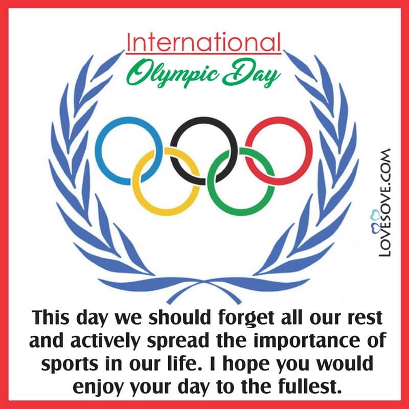 International Olympic Day Wishes, June 23 International Olympic Day
