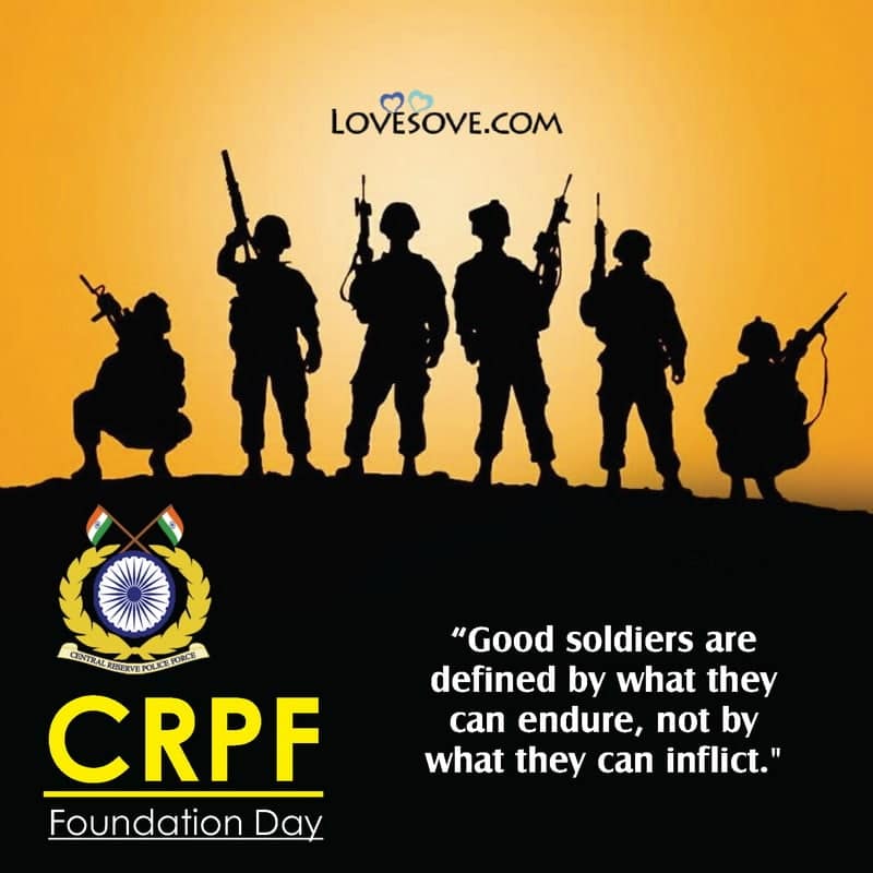 केंद्रीय रिजर्व पुलिस बल स्थापना दिवस, Best Lines For CRPF Foundation Day