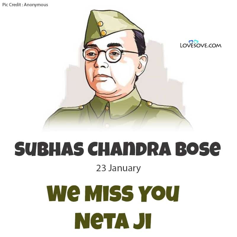 Neta Ji Subhash Chandra Bose Inspirational Quotes Images