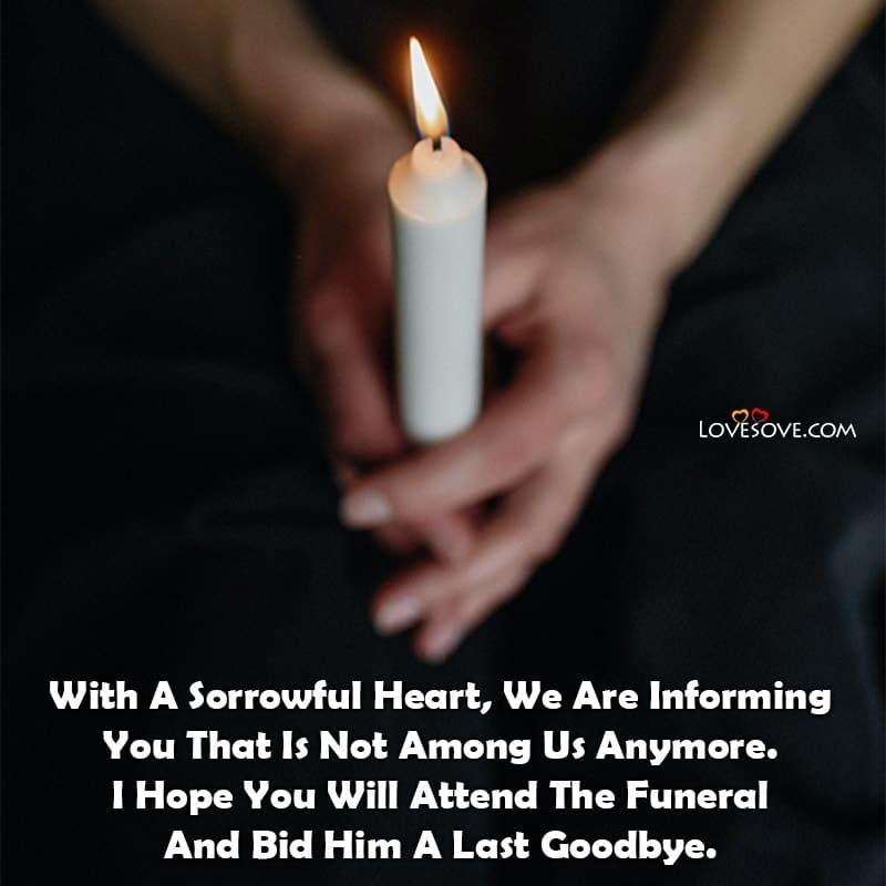 Simple Funeral Invitation Messages, Short Funeral Invitation