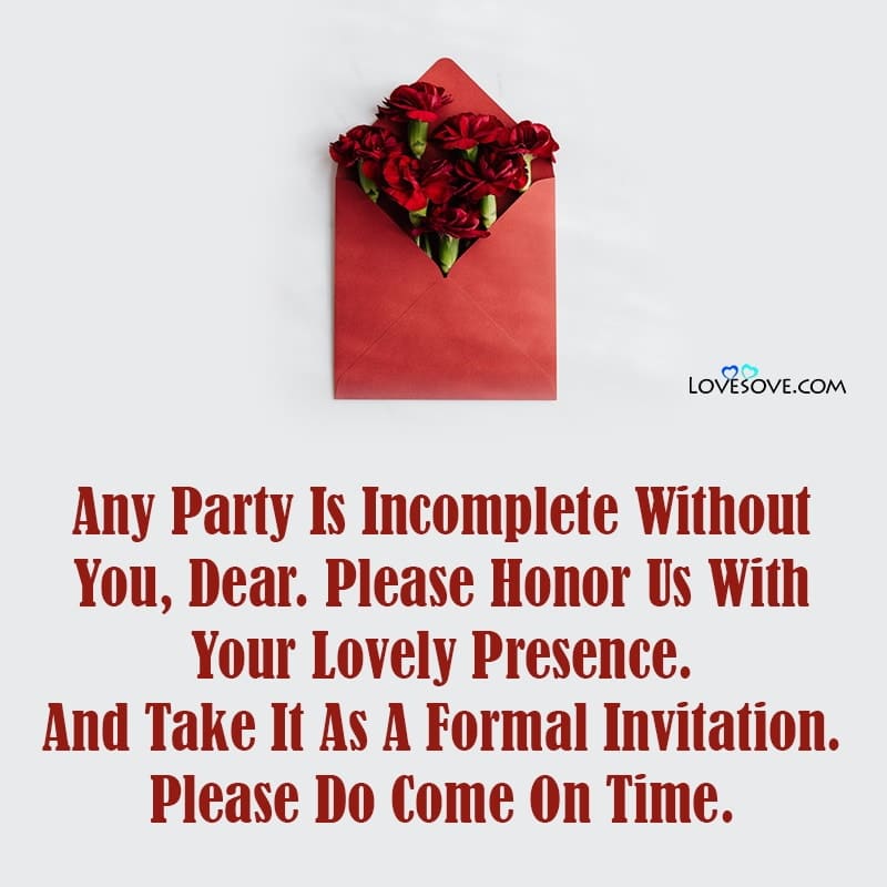 Party Invitation Messages, Birthday Party Invitation Messages