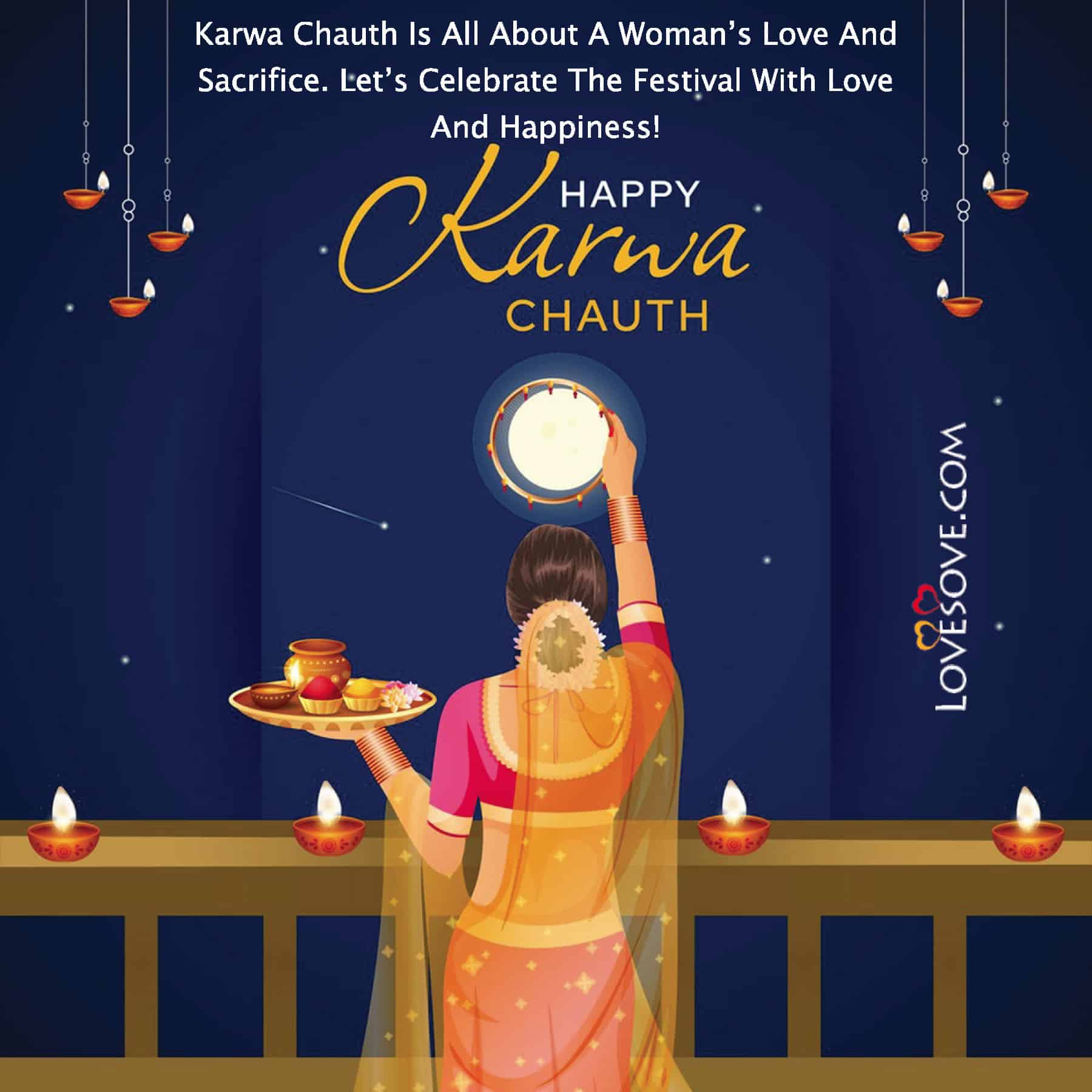 Karwa Chauth Best Wishes For Wife Lovesove