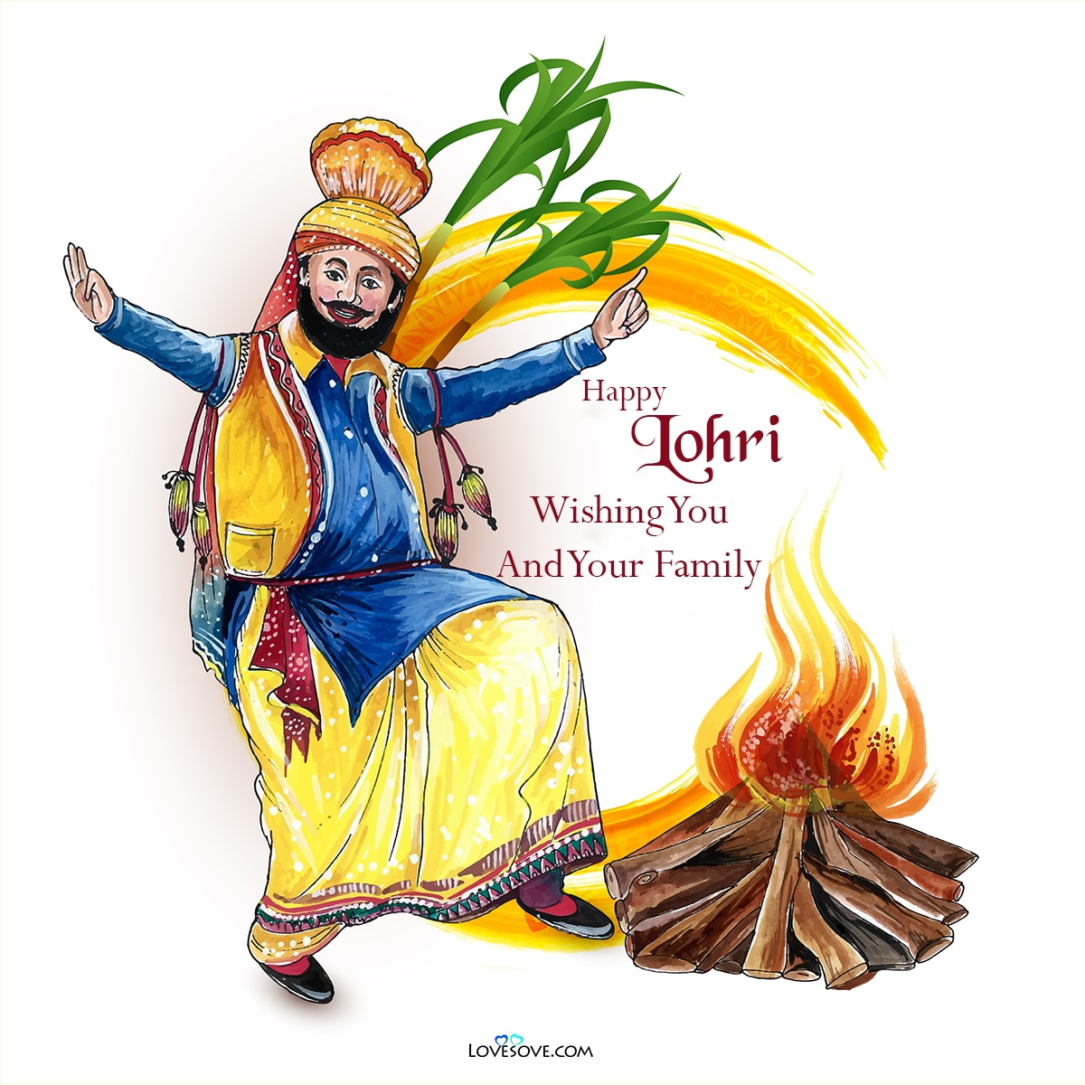 Happy Lohri English wishes lovesove 2, Indian Festivals Wishes