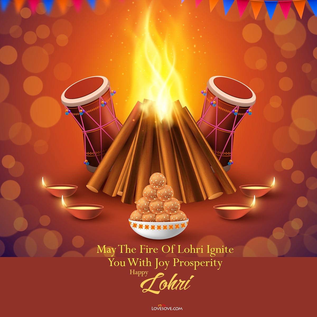 happy lohri english wishes lovesove 3, indian festivals wishes
