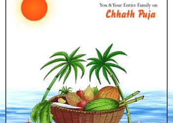 innovative happy chhath puja festival card background
